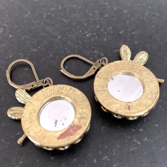 Iced Out Pink Dragonfly Insect Animal Vintage Style Crystal Men’s Earrings Gift - Picture 10 of 10